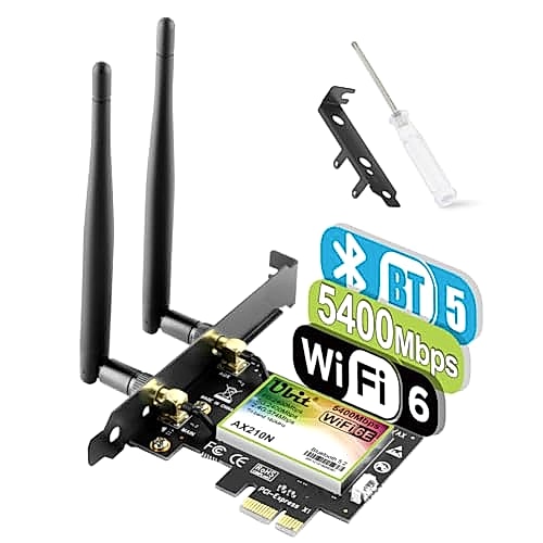 Ubit Carte WiFi 5400 Mbps PCI-E Intel WiFi 6e