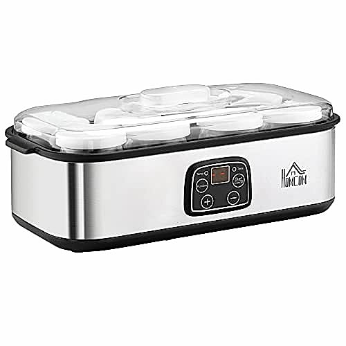 HOMCOM Yaourtière avec 8 pots