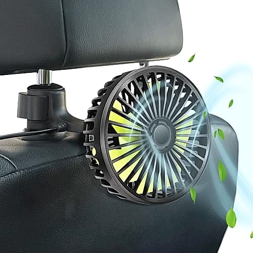 Ventilateur de Voiture 12V, Ventilateur de Voiture Alimenté par USB