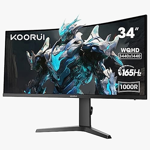 KOORUI Gaming Monitor 34 Pouces incurvé