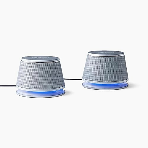 Amazon Basics Haut-parleurs stéréo 2.0 pour PC ou ordinateur portable