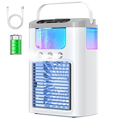 Eysddifr Climatiseur Mobile Portable Rafraichisseur d'air avec Batterie Rechargeable