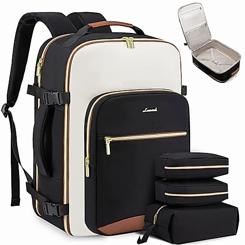 LOVEVOOK Sac à Dos Voyage Cabine Avion 45x36x20 pour Femme Homme - Bagages Valise Easyjet Ryanair - Étanche, pour Ordinateur Portable, Travail, École, Loisir