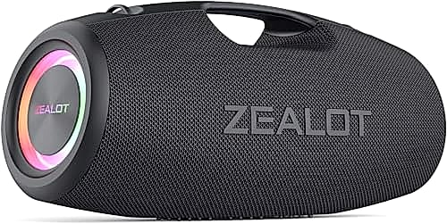 ZEALOT Enceinte Bluetooth,120W Haut - Parleur étanche IP67 avec lumière LED