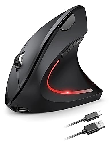 TECKNET Souris Ergonomique sans Fil Rechargeable