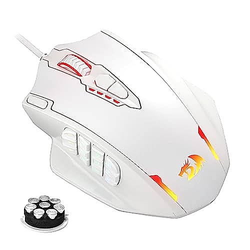 Redragon M908 Impact RGB LED MMO Mouse (Blanc)