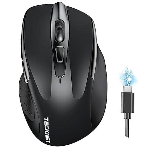 TECKNET Souris Bluetooth, Souris sans Fil Rechargeable 3 Modes
