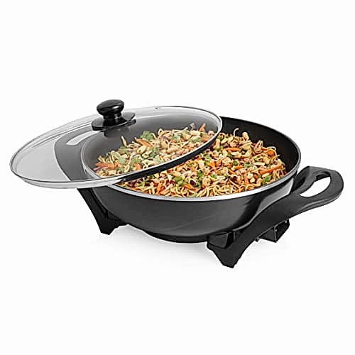 Wok électrique Tristar PZ-9130-4,5 L - Diamètre : 33 cm - 1 500 W - Inox
